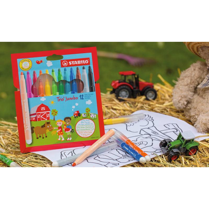STABILO Trio Jumbo Vláknový fix 12 ks STABILO Trio Jumbo Vláknový fix 12 ks