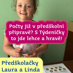 Předškolačky Laura a Linda: Hravé počty s Předškolákovými týdeníčky!