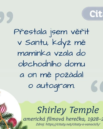 Vánoční citát o víře v Santu