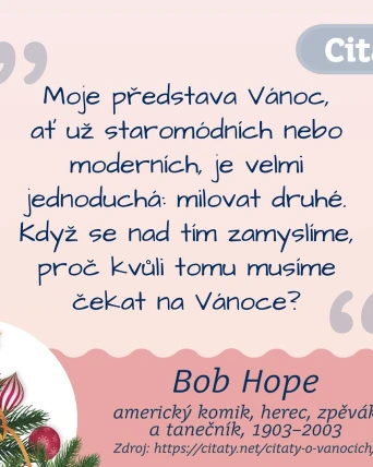 Citát o představě Vánoc