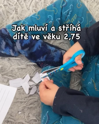 Jak mluví a stříhá dítě vě věku 2,75 roku?